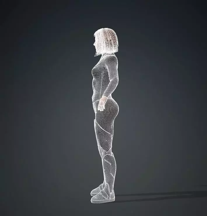Realistic Rigged Female Sci-Fi Character 3D model_11