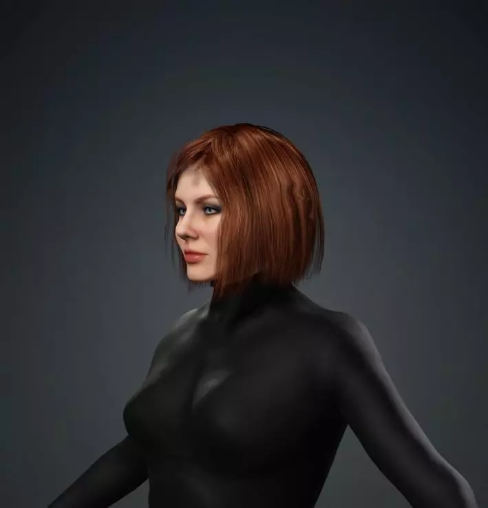 Realistic Rigged Female Sci-Fi Character 3D model_6