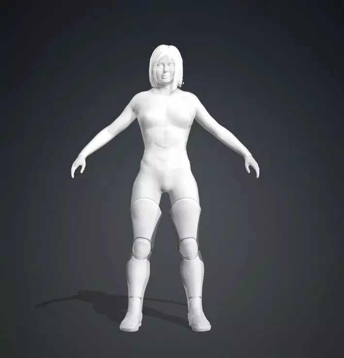 Realistic Rigged Female Sci-Fi Character 3D model_7