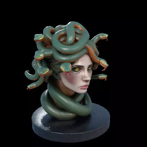2156  Medusa Gorgon Head 3D Model  magic 3D print model_29
