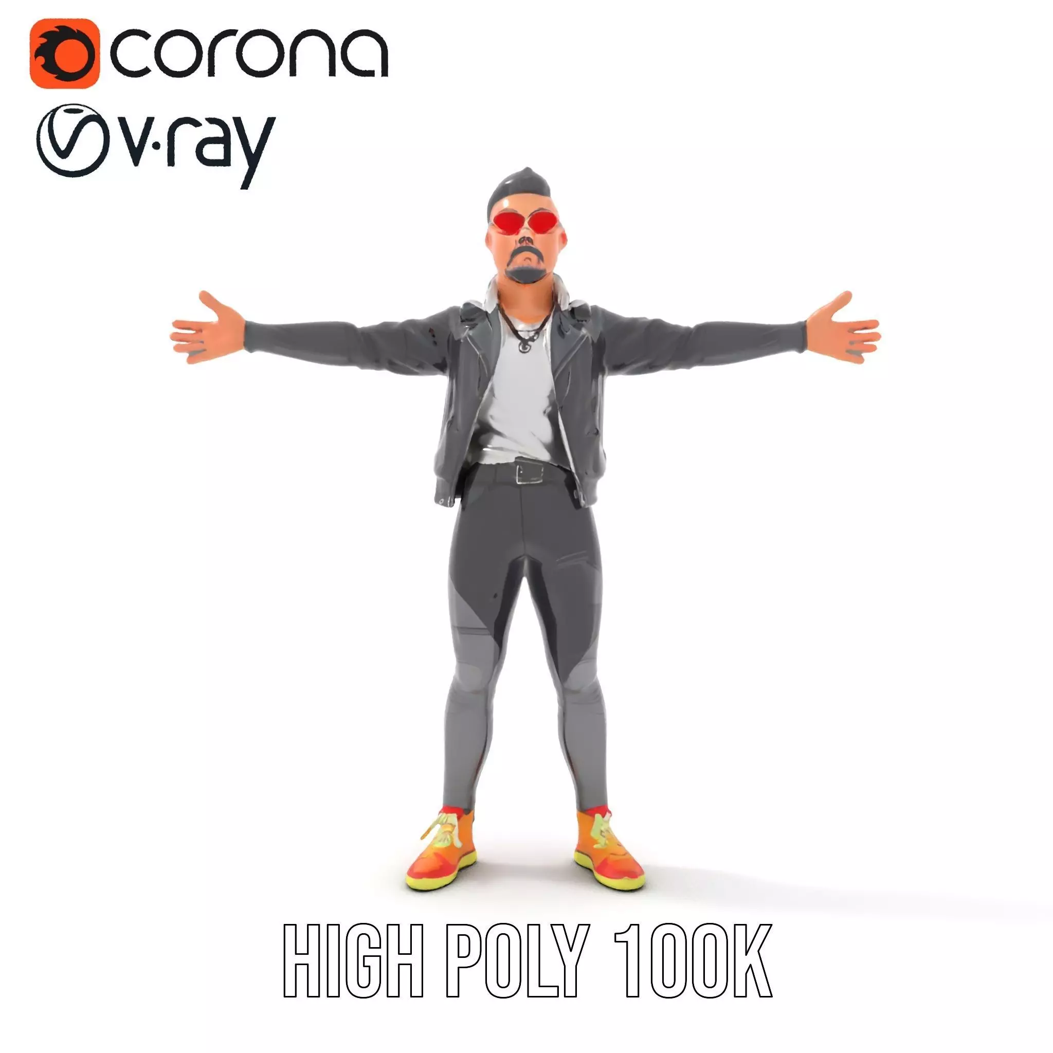 Stylish Casual Outfit model pack Low-poly 3D model_18