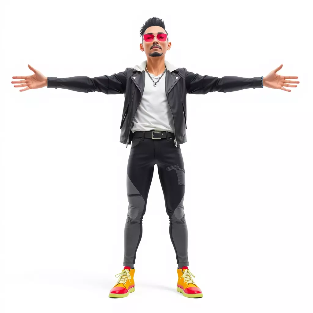 Stylish Casual Outfit model pack Low-poly 3D model_3