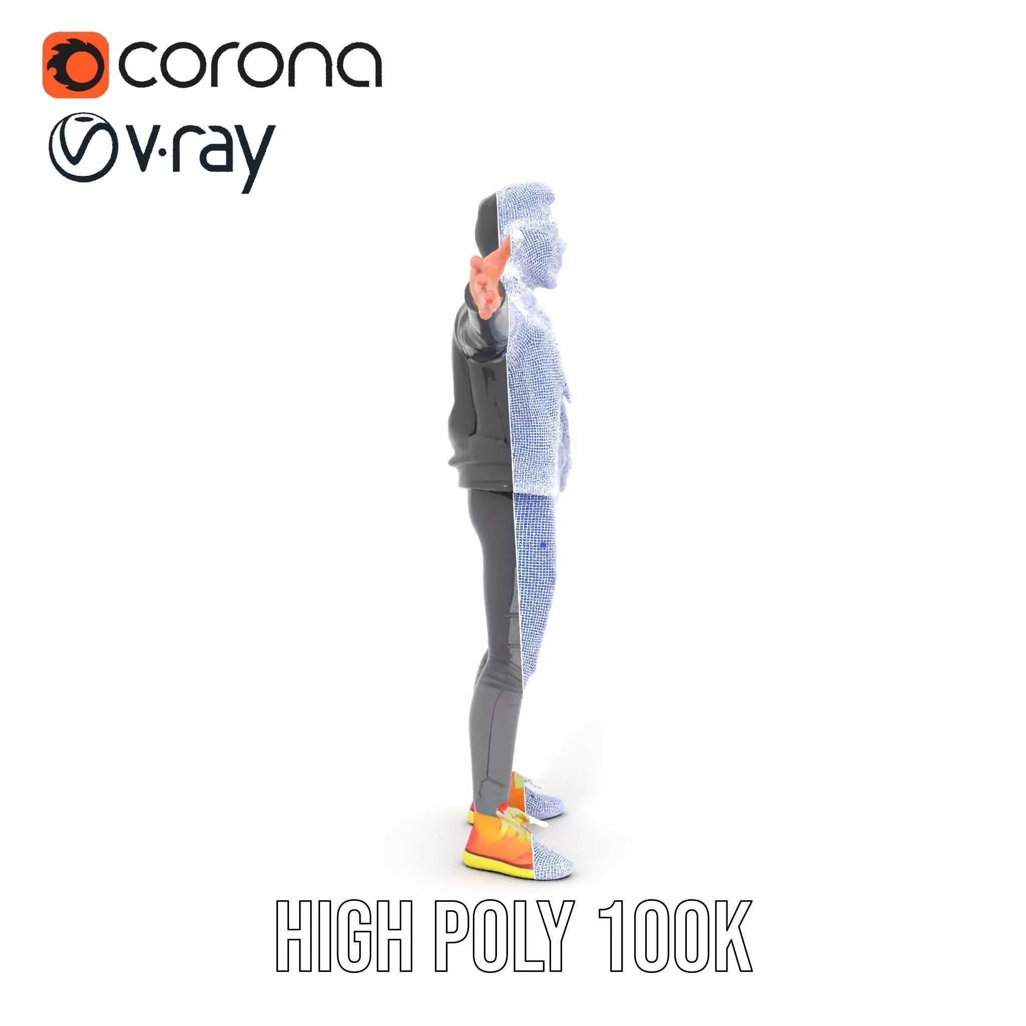 Stylish Casual Outfit model pack Low-poly 3D model_33