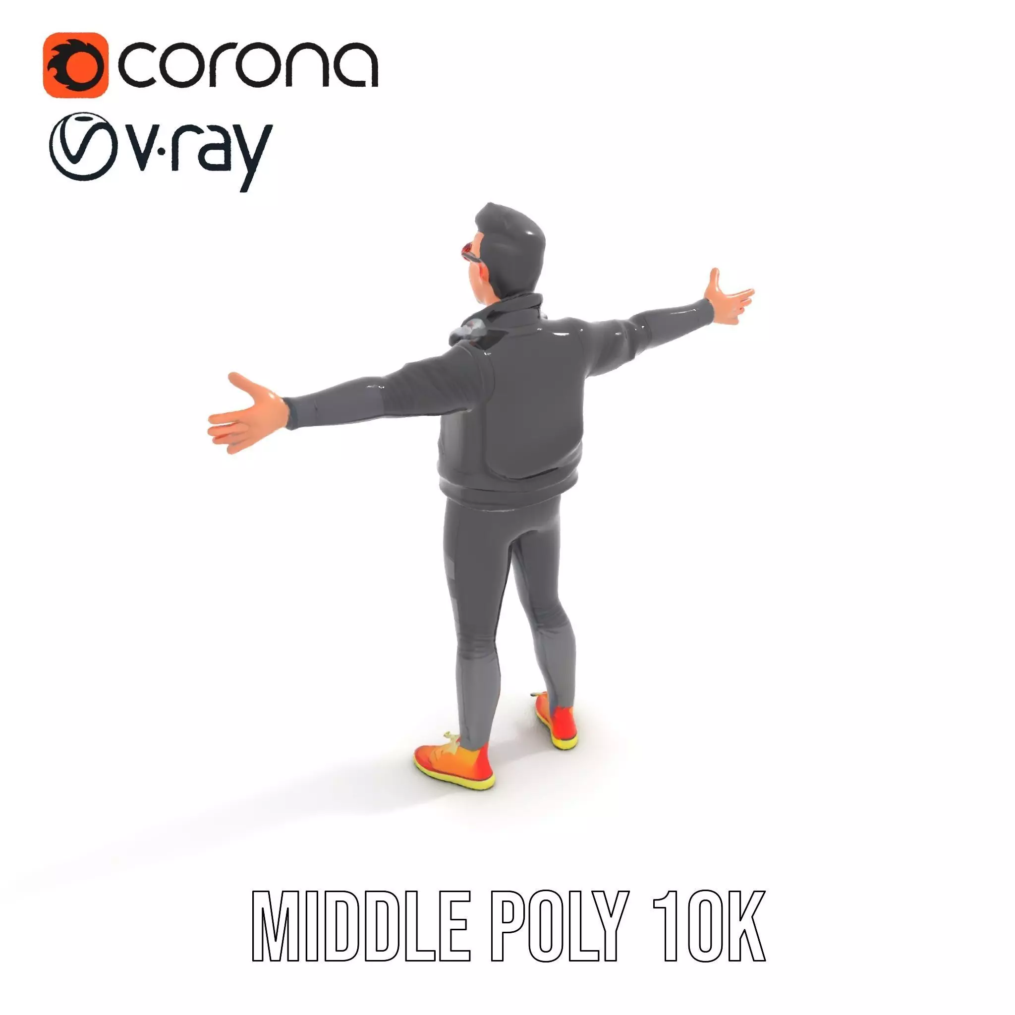 Stylish Casual Outfit model pack Low-poly 3D model_19