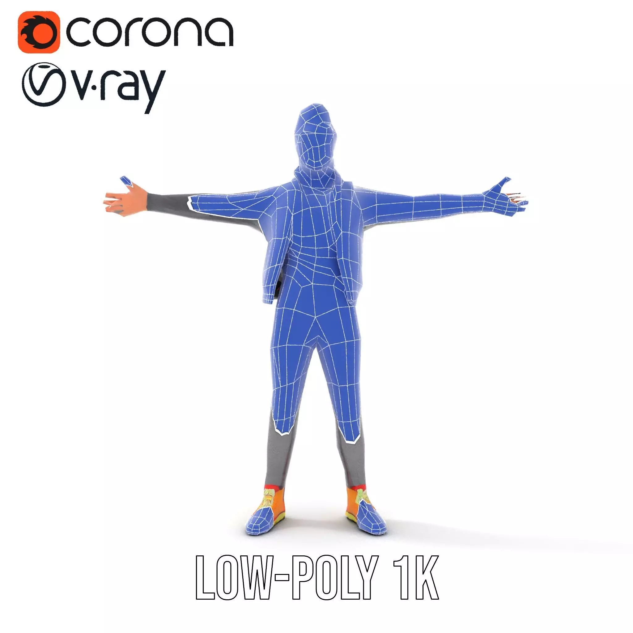 Stylish Casual Outfit model pack Low-poly 3D model_28