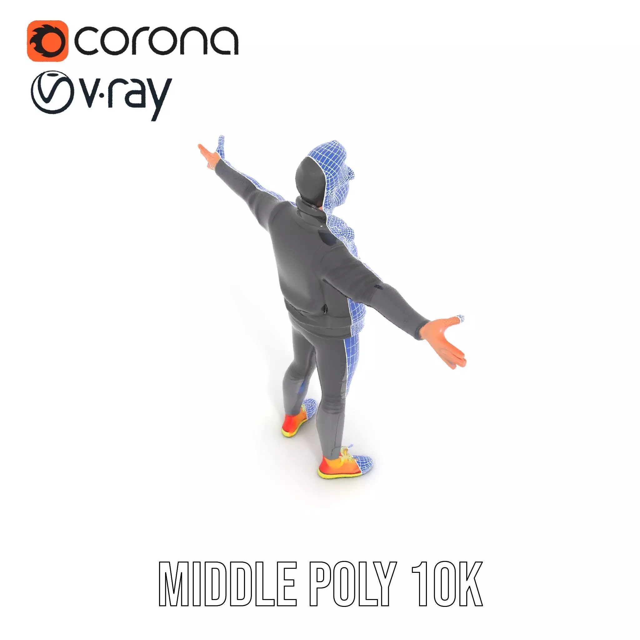 Stylish Casual Outfit model pack Low-poly 3D model_30