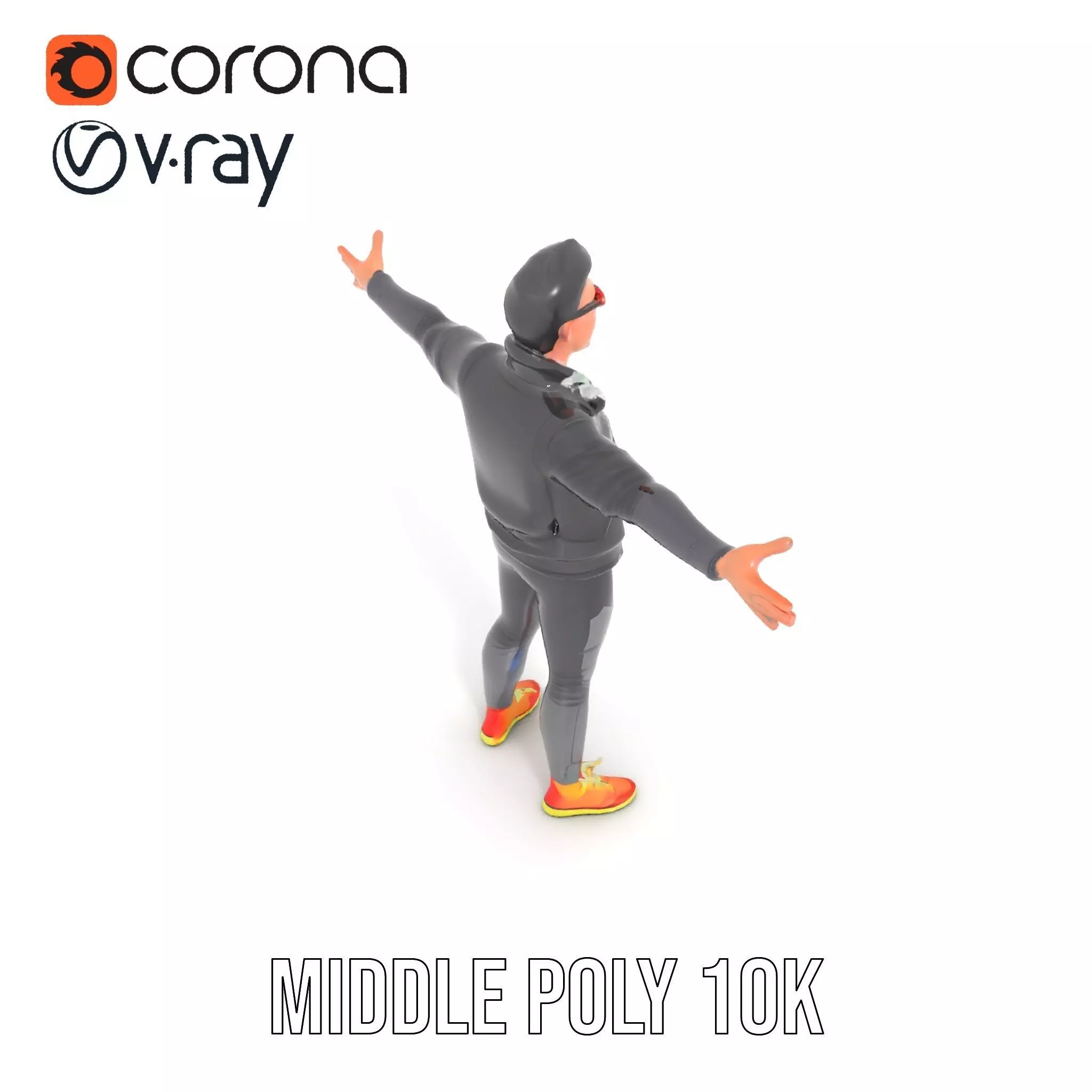 Stylish Casual Outfit model pack Low-poly 3D model_14