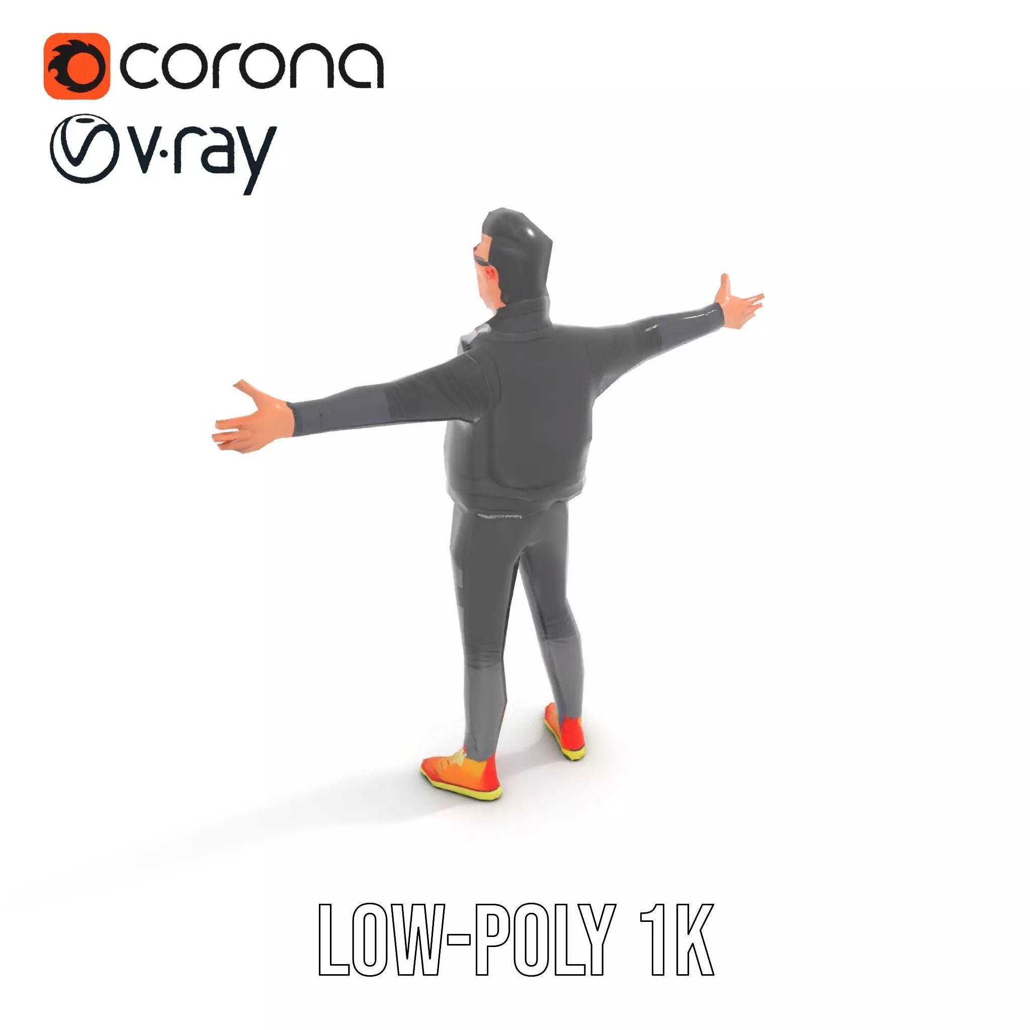 Stylish Casual Outfit model pack Low-poly 3D model_17