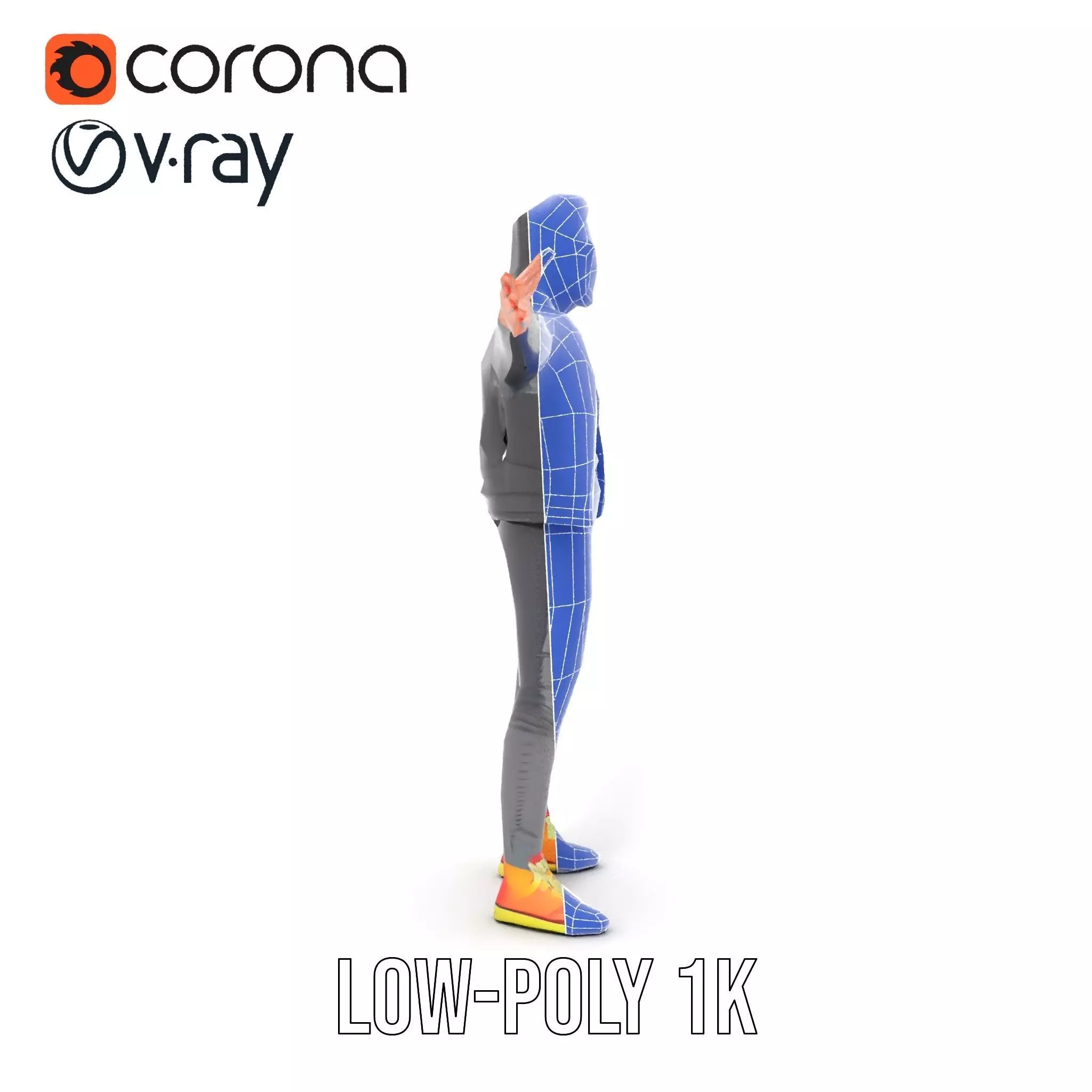 Stylish Casual Outfit model pack Low-poly 3D model_31