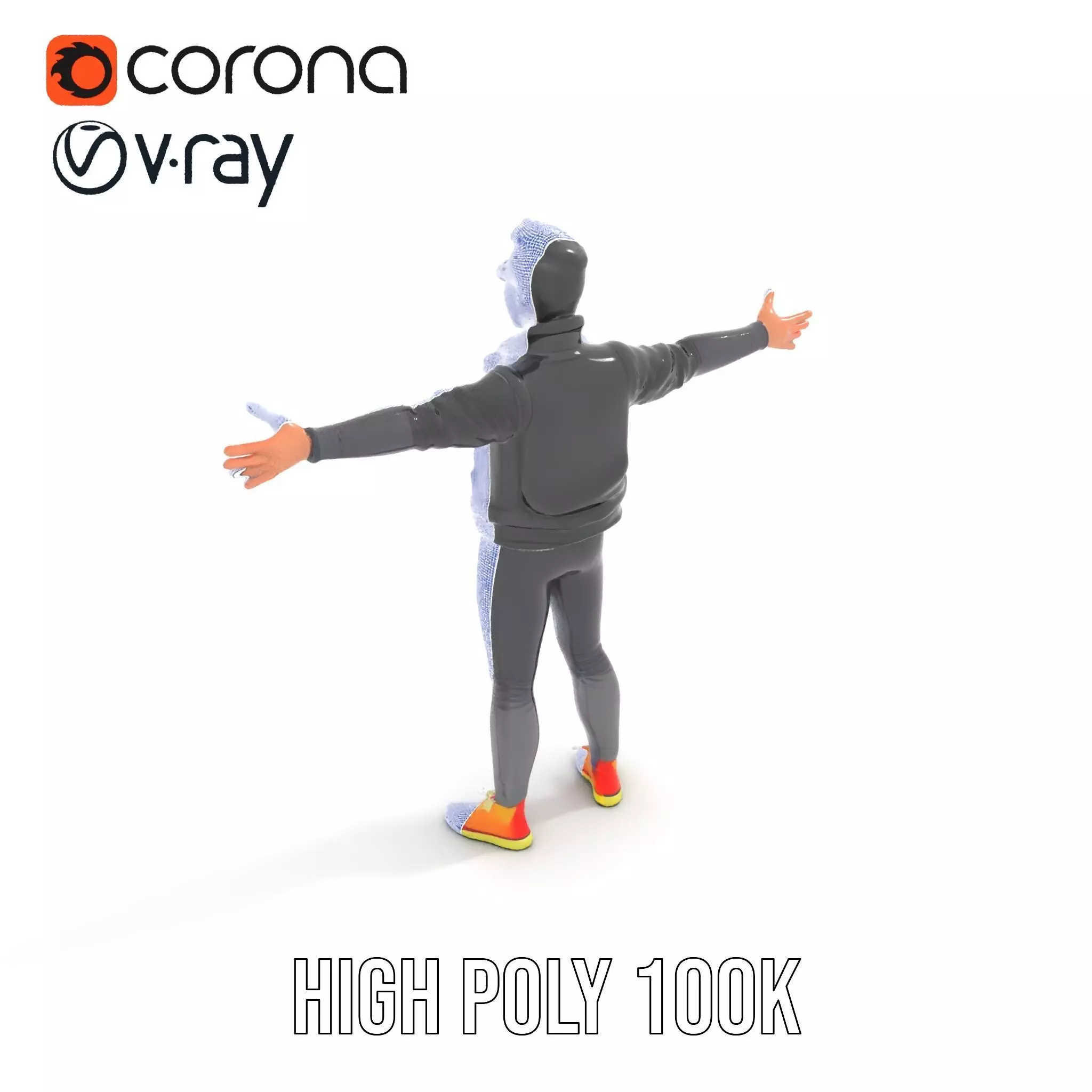 Stylish Casual Outfit model pack Low-poly 3D model_29