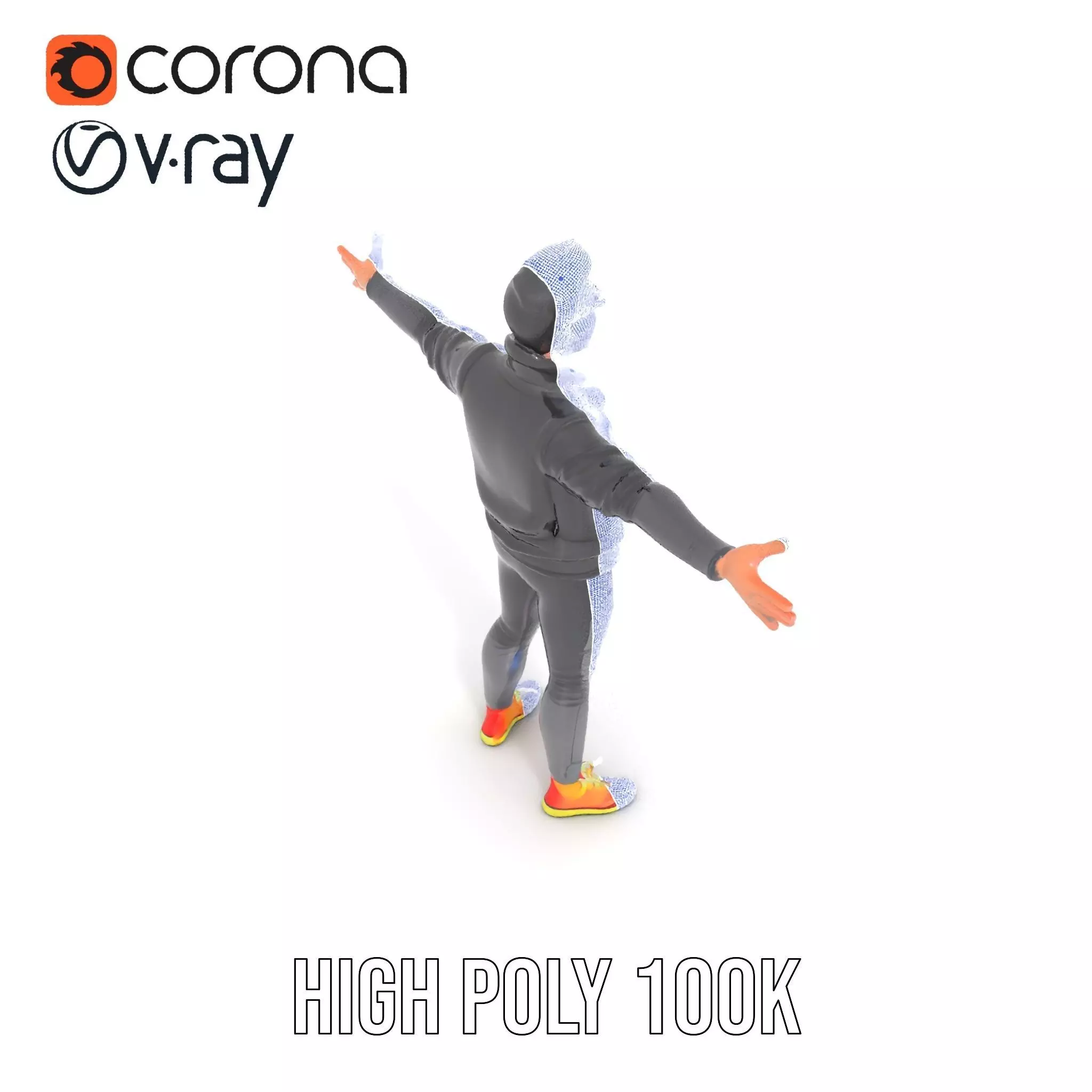 Stylish Casual Outfit model pack Low-poly 3D model_23