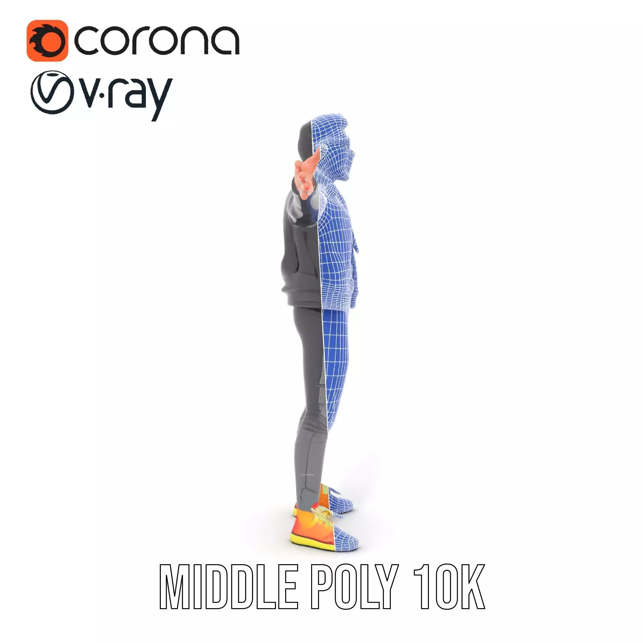 Stylish Casual Outfit model pack Low-poly 3D model_27