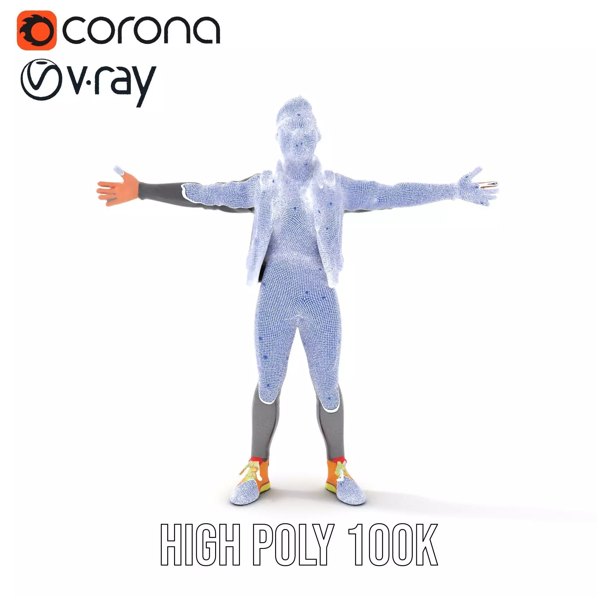 Stylish Casual Outfit model pack Low-poly 3D model_32