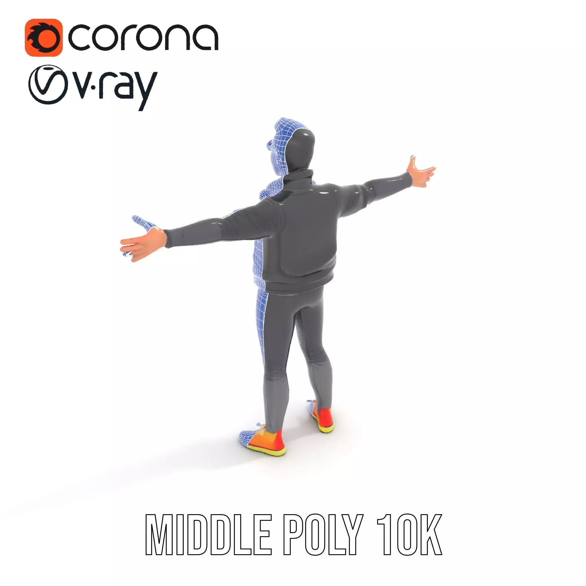 Stylish Casual Outfit model pack Low-poly 3D model_21