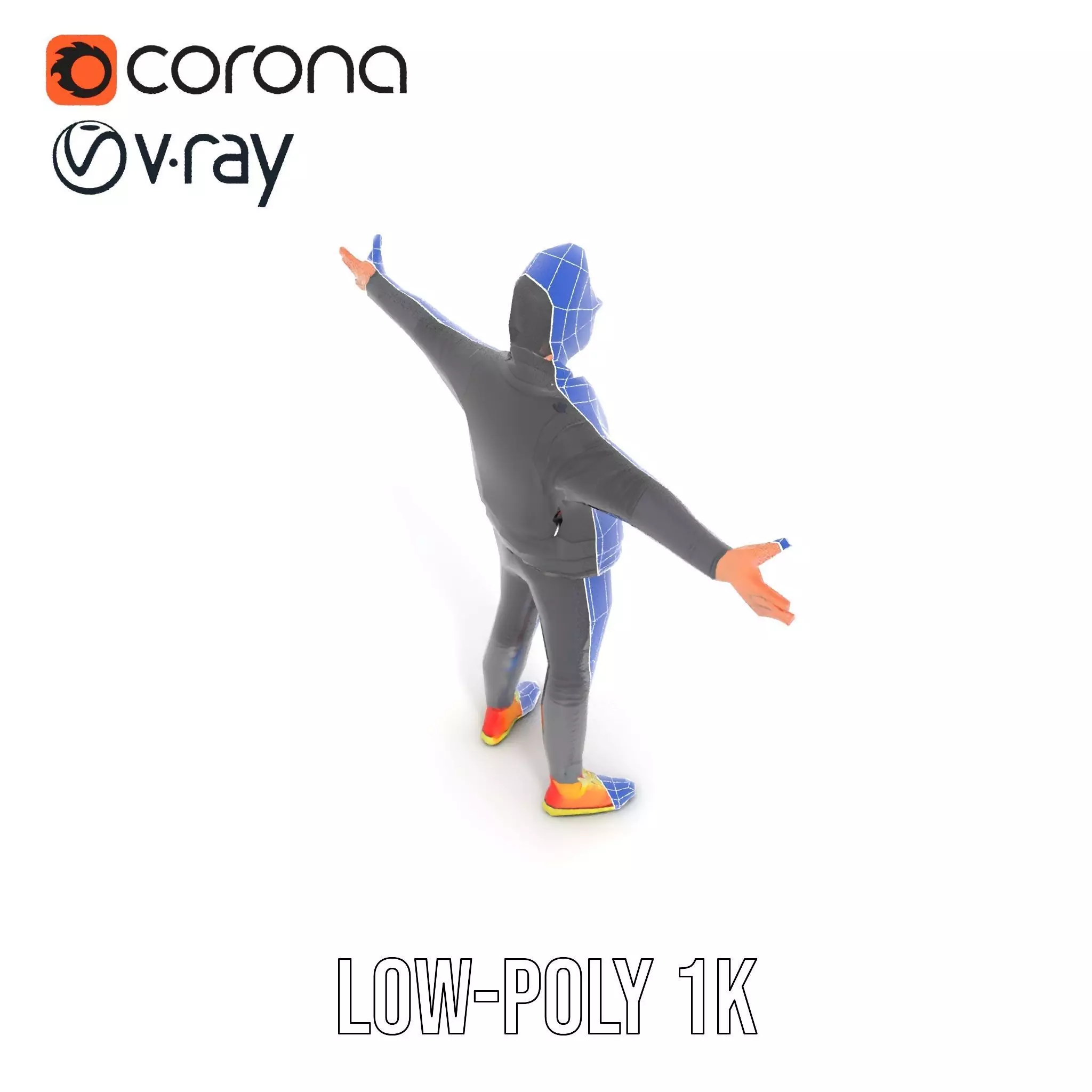 Stylish Casual Outfit model pack Low-poly 3D model_22