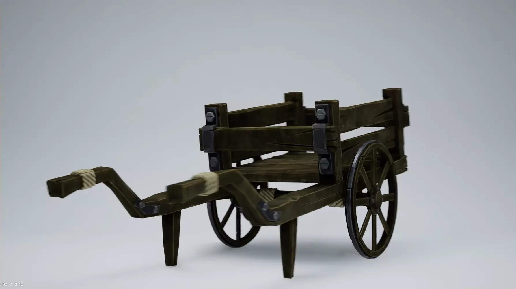 WoodenCart - Nanite Ready Low-poly 3D model