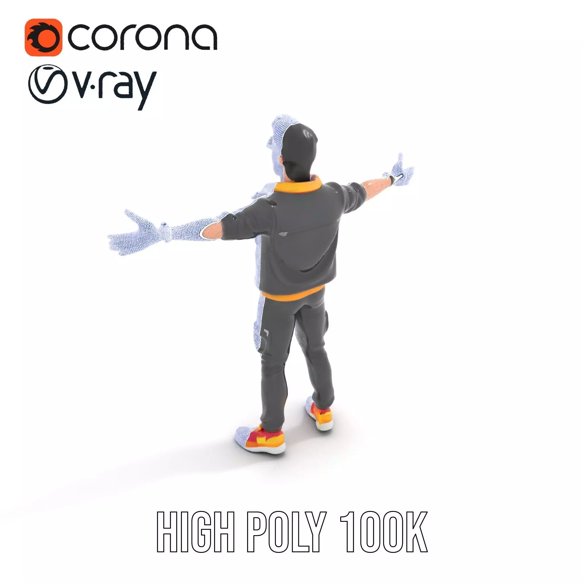 Stylish Urban Youth model pack Low-poly 3D model_26