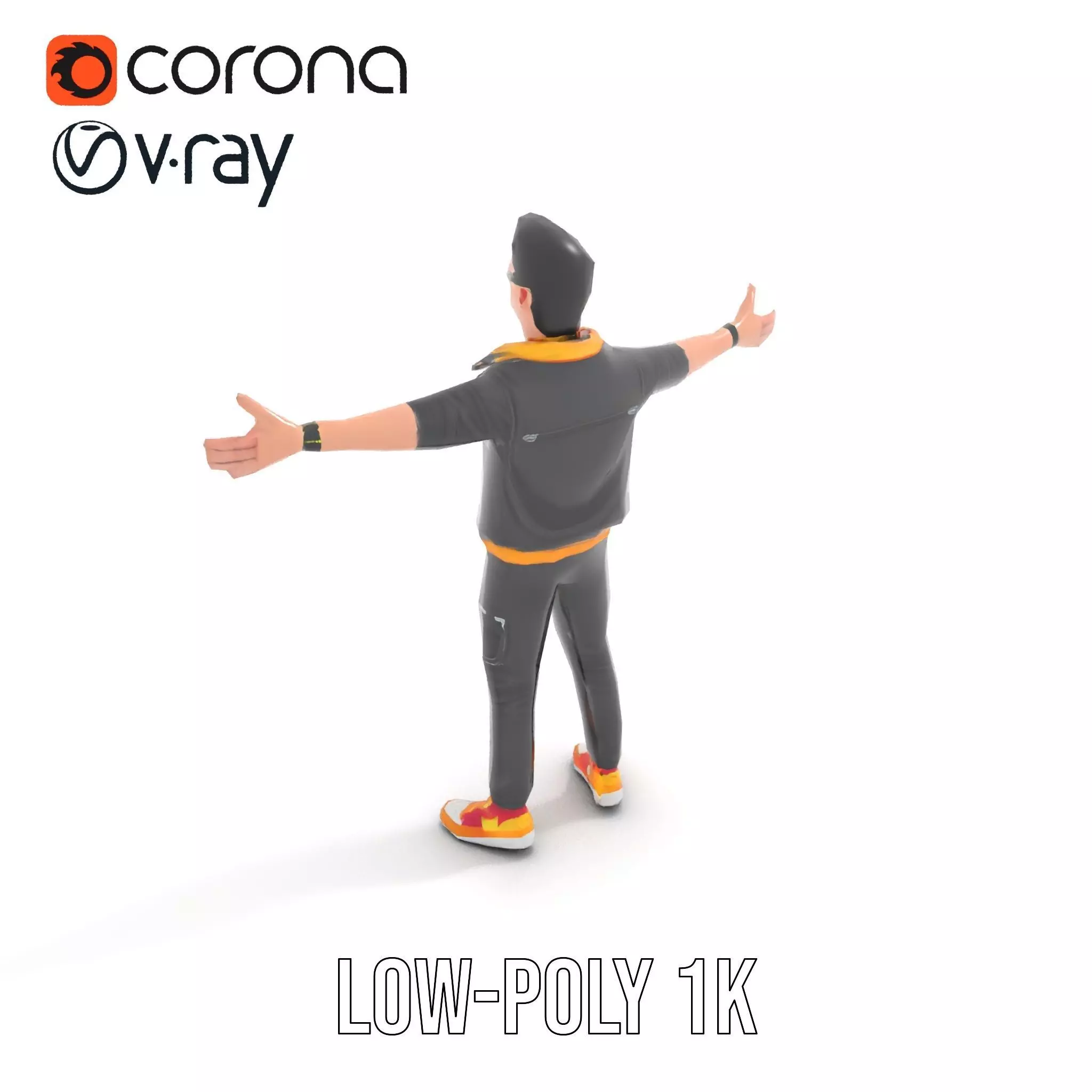 Stylish Urban Youth model pack Low-poly 3D model_8