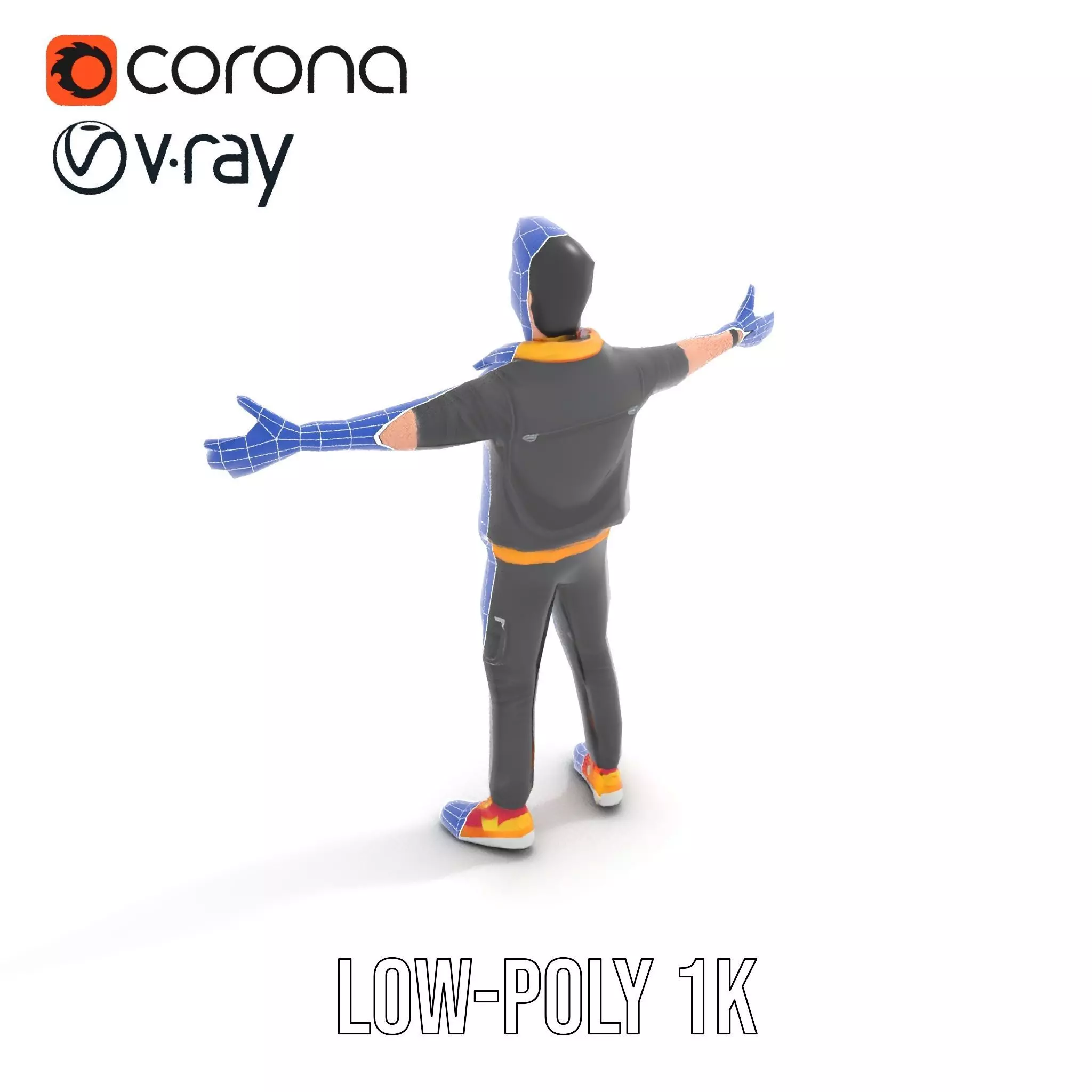 Stylish Urban Youth model pack Low-poly 3D model_28