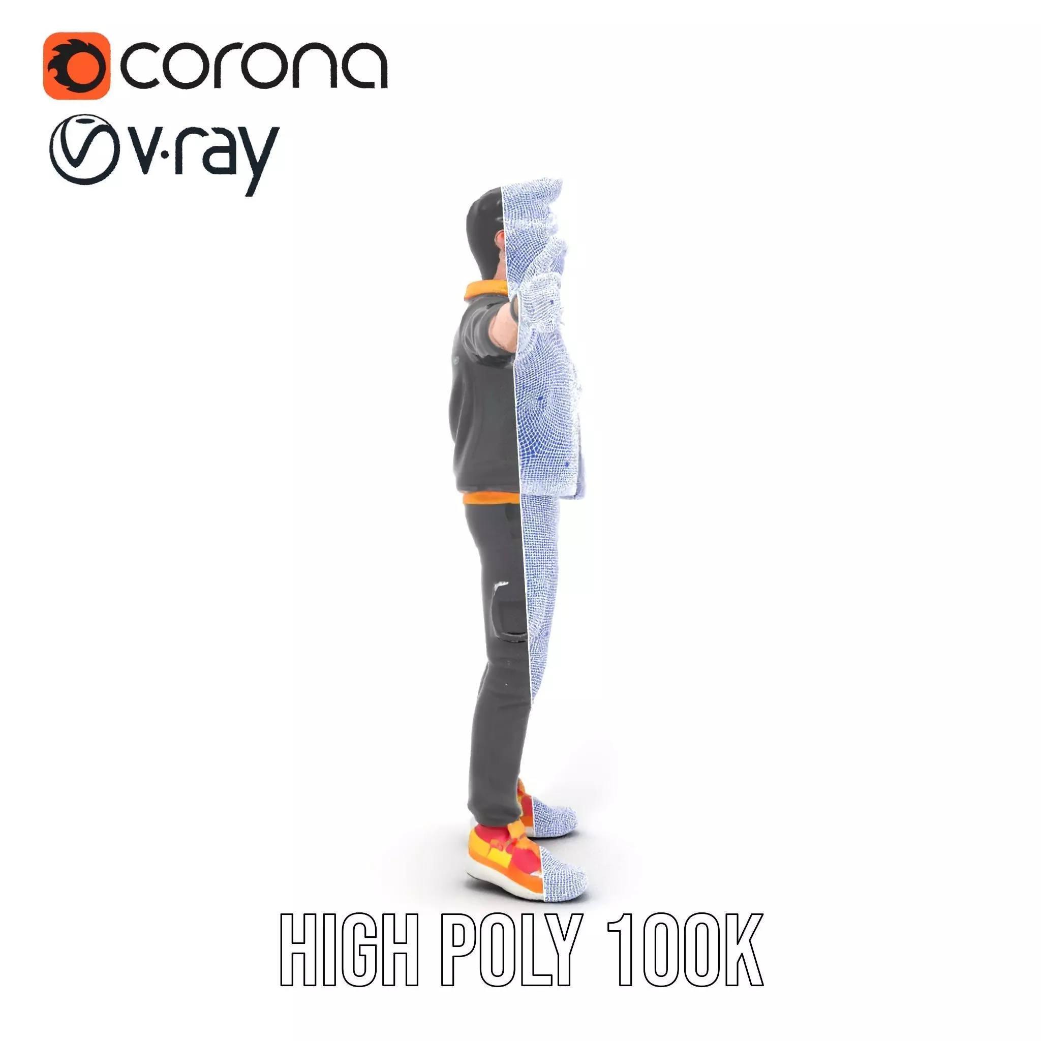 Stylish Urban Youth model pack Low-poly 3D model_29