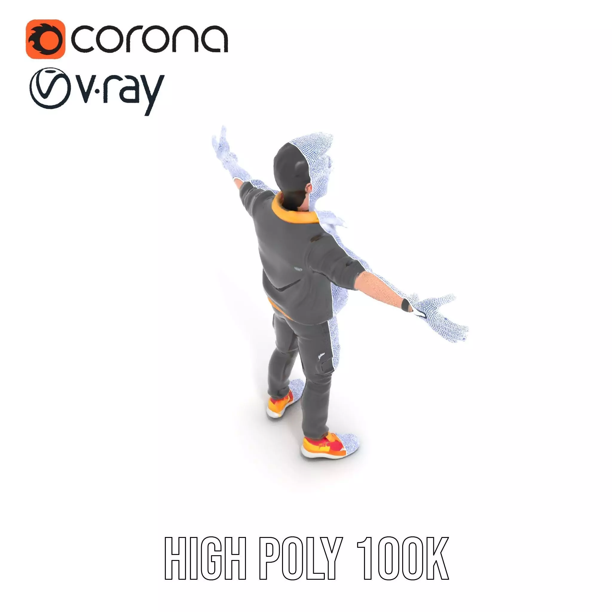 Stylish Urban Youth model pack Low-poly 3D model_33