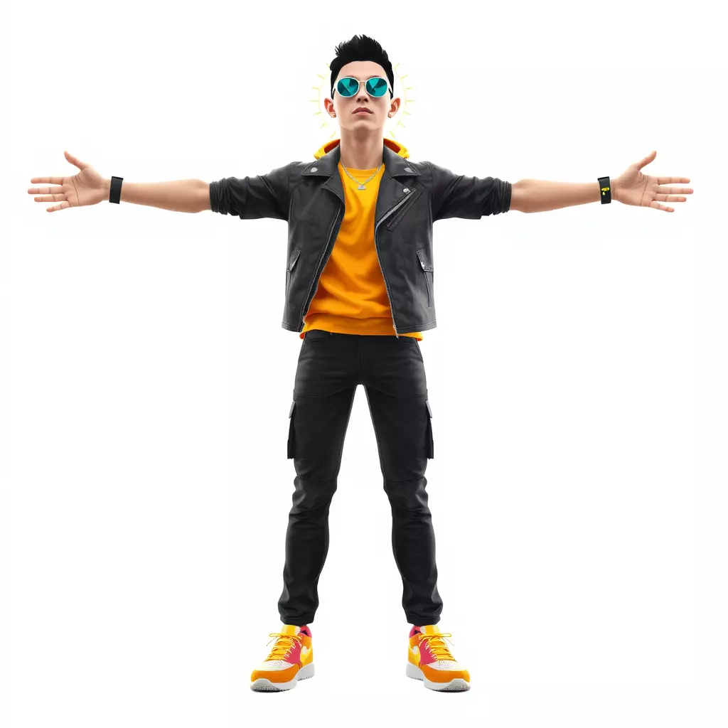 Stylish Urban Youth model pack Low-poly 3D model_3