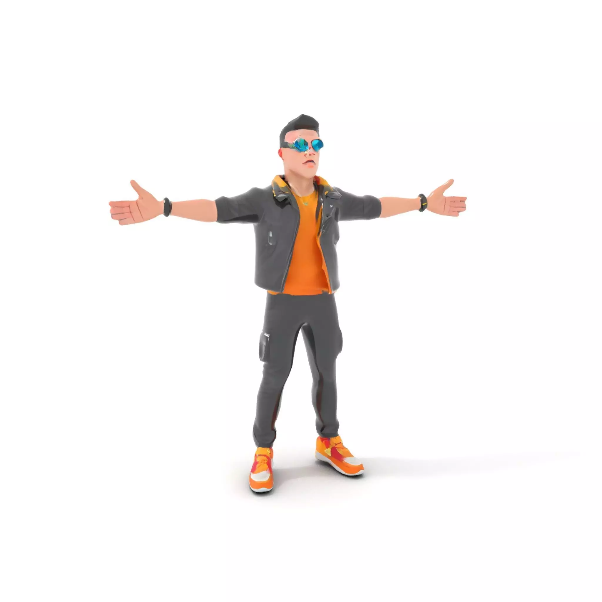 Stylish Urban Youth model pack Low-poly 3D model_6