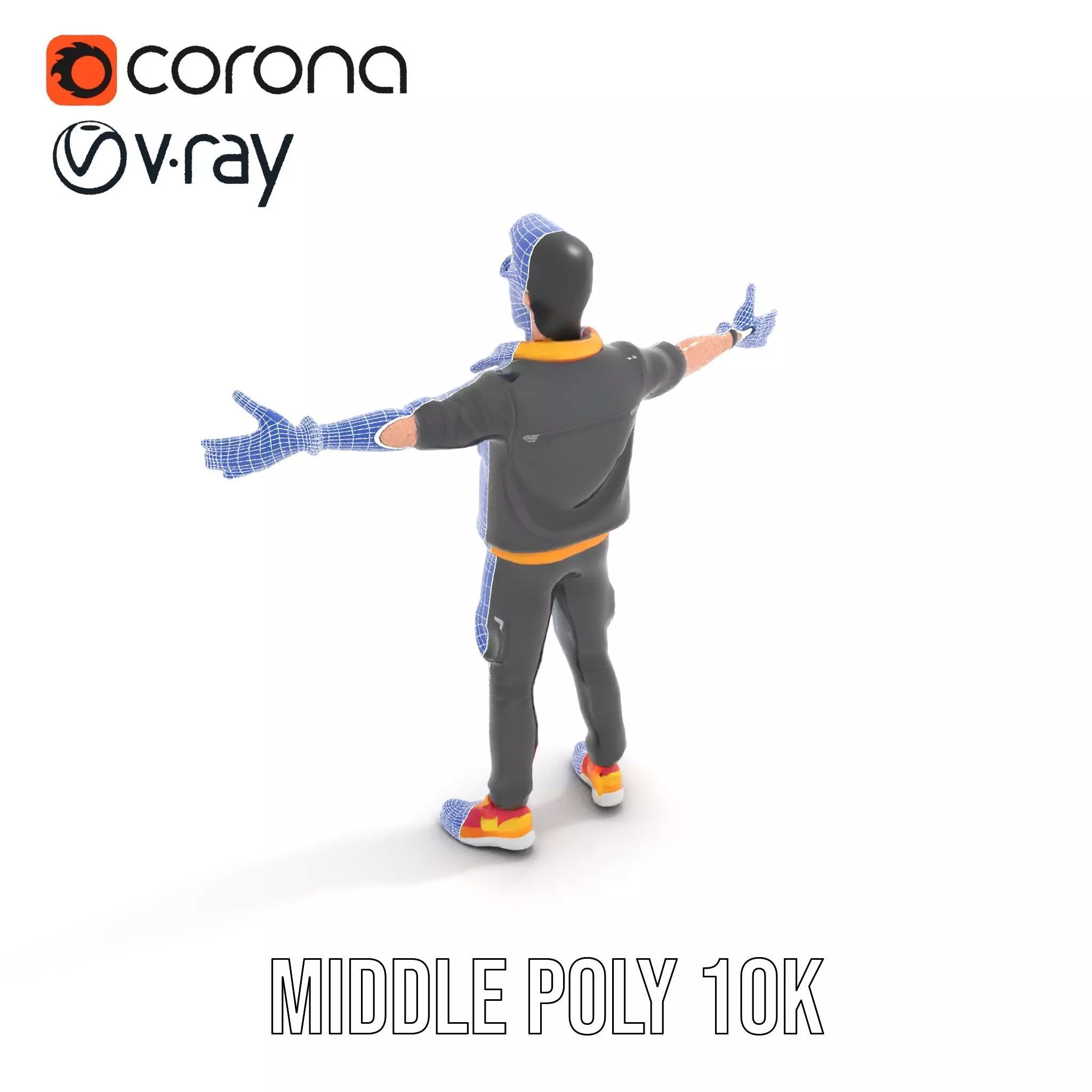 Stylish Urban Youth model pack Low-poly 3D model_11