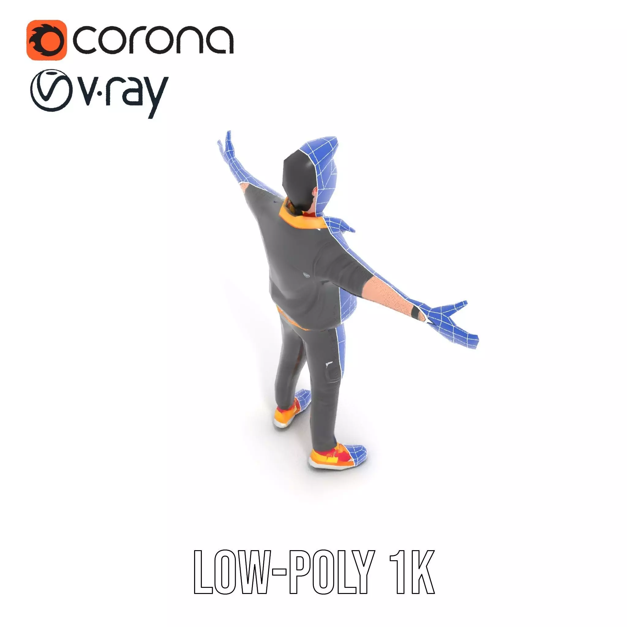 Stylish Urban Youth model pack Low-poly 3D model_31