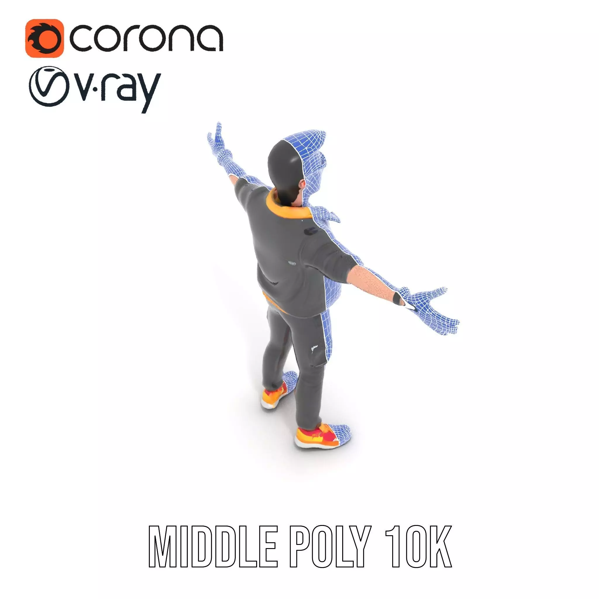 Stylish Urban Youth model pack Low-poly 3D model_30