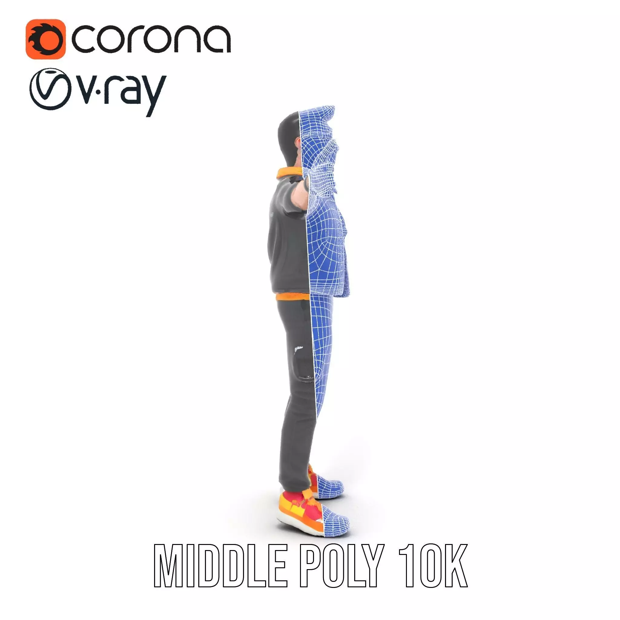 Stylish Urban Youth model pack Low-poly 3D model_27