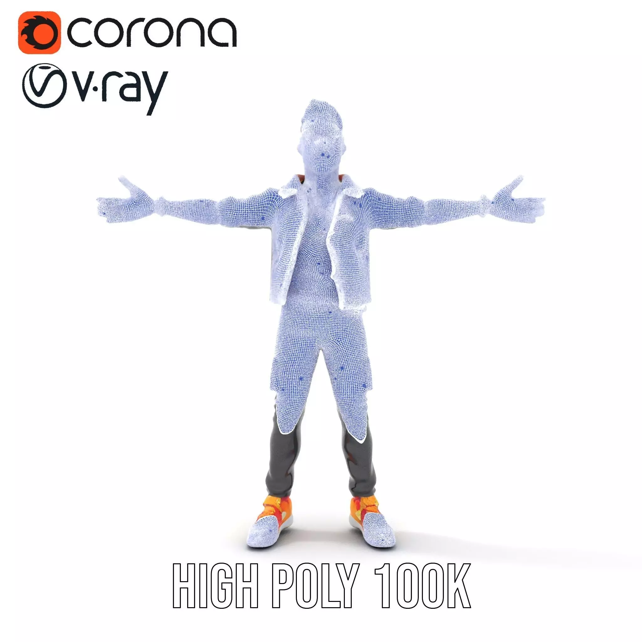 Stylish Urban Youth model pack Low-poly 3D model_32