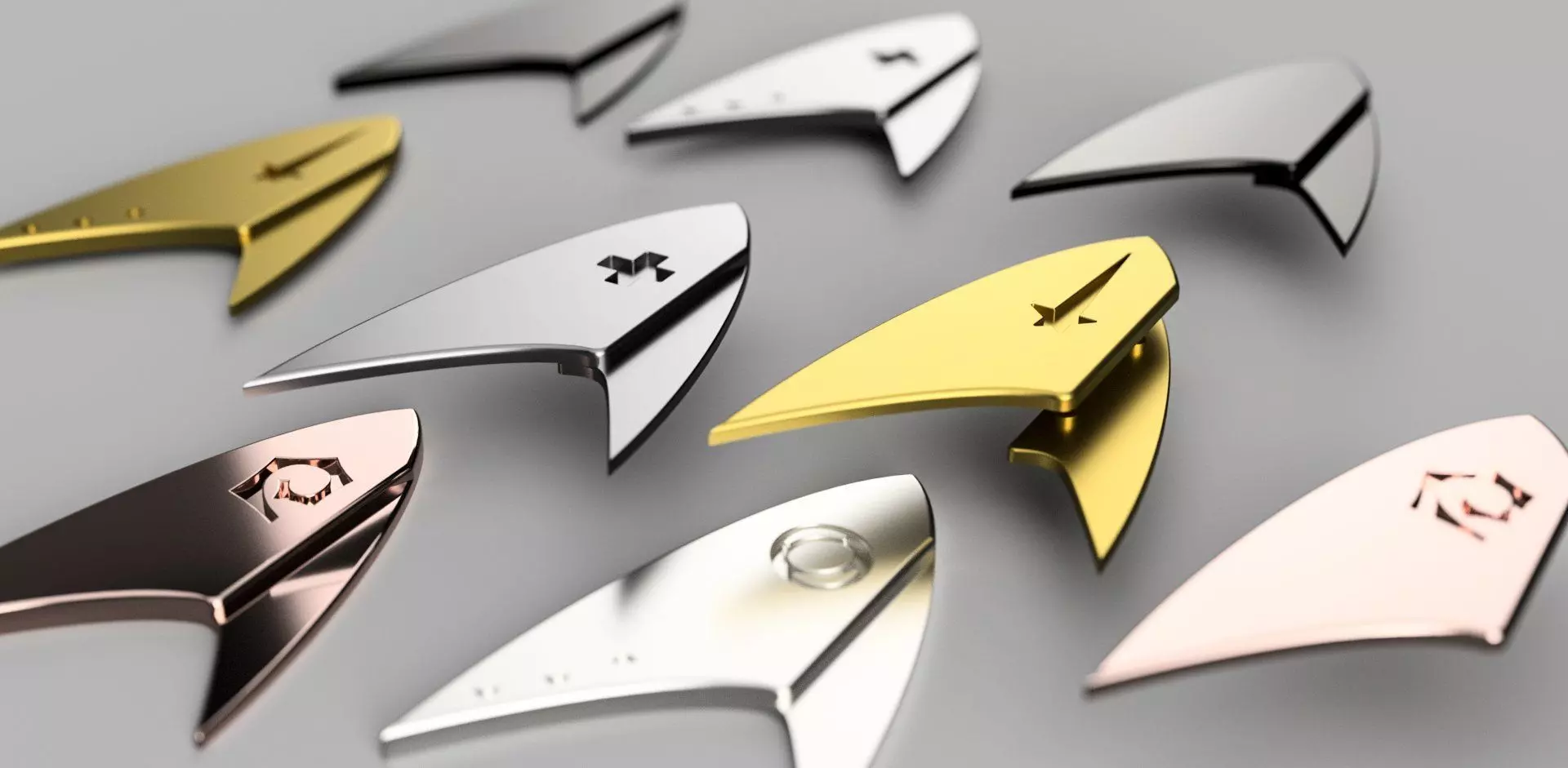 Star trek Discovery Badges Free 3D print model