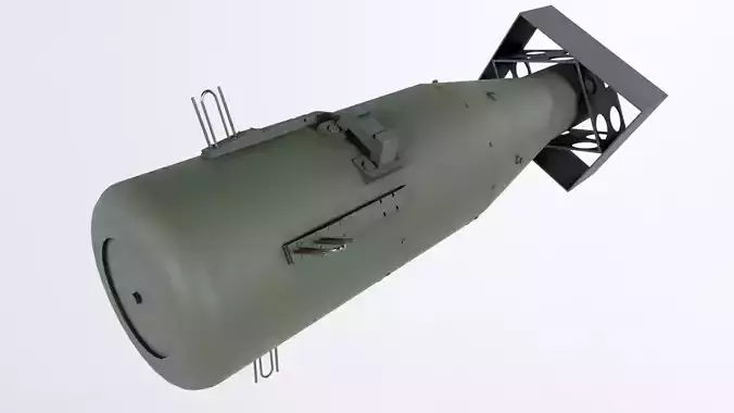 Little Boy Atom Bomb Low-poly 3D model