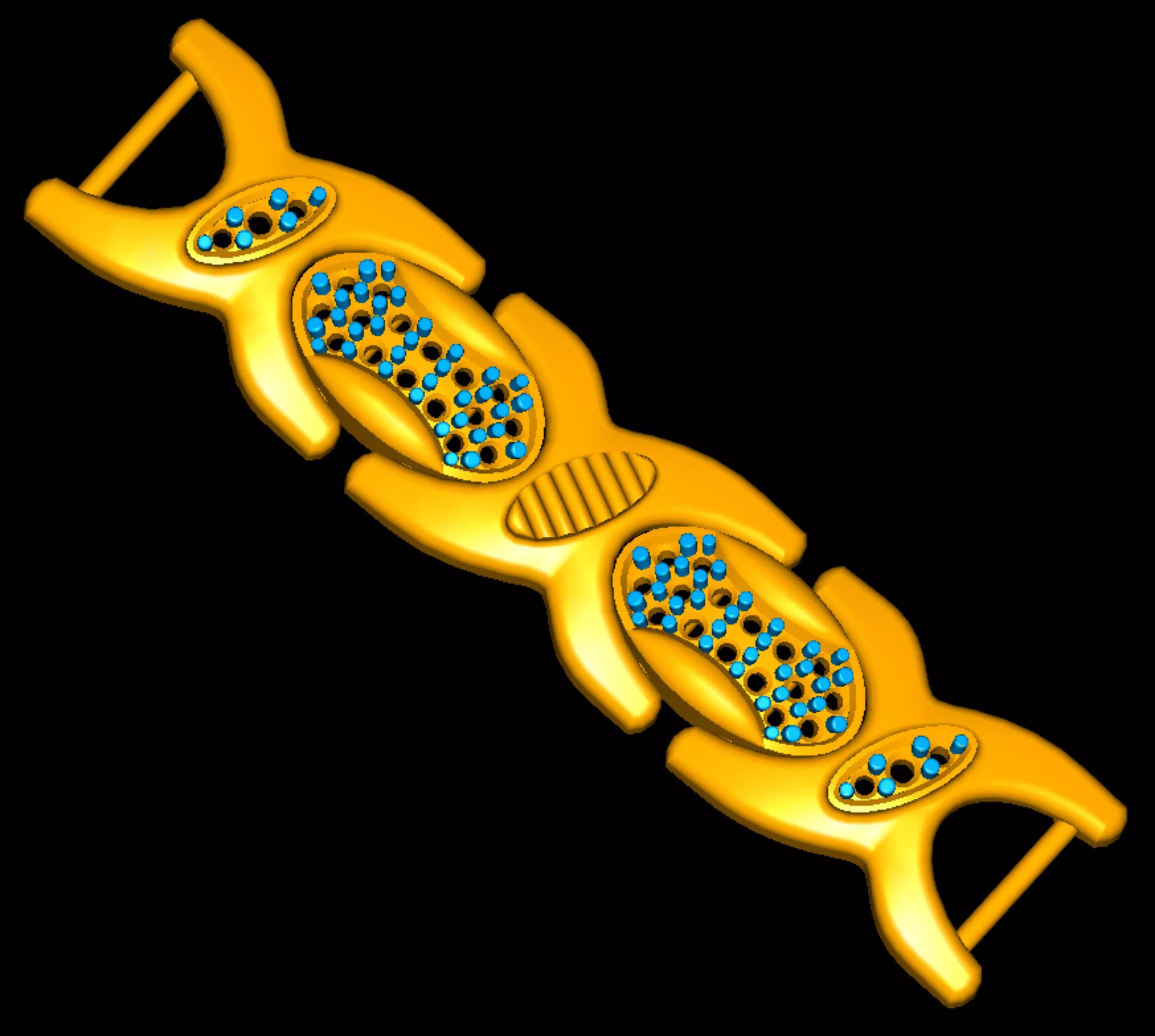 3D Printable Jewelry design of Bracelet with diamonds 3D print model_2