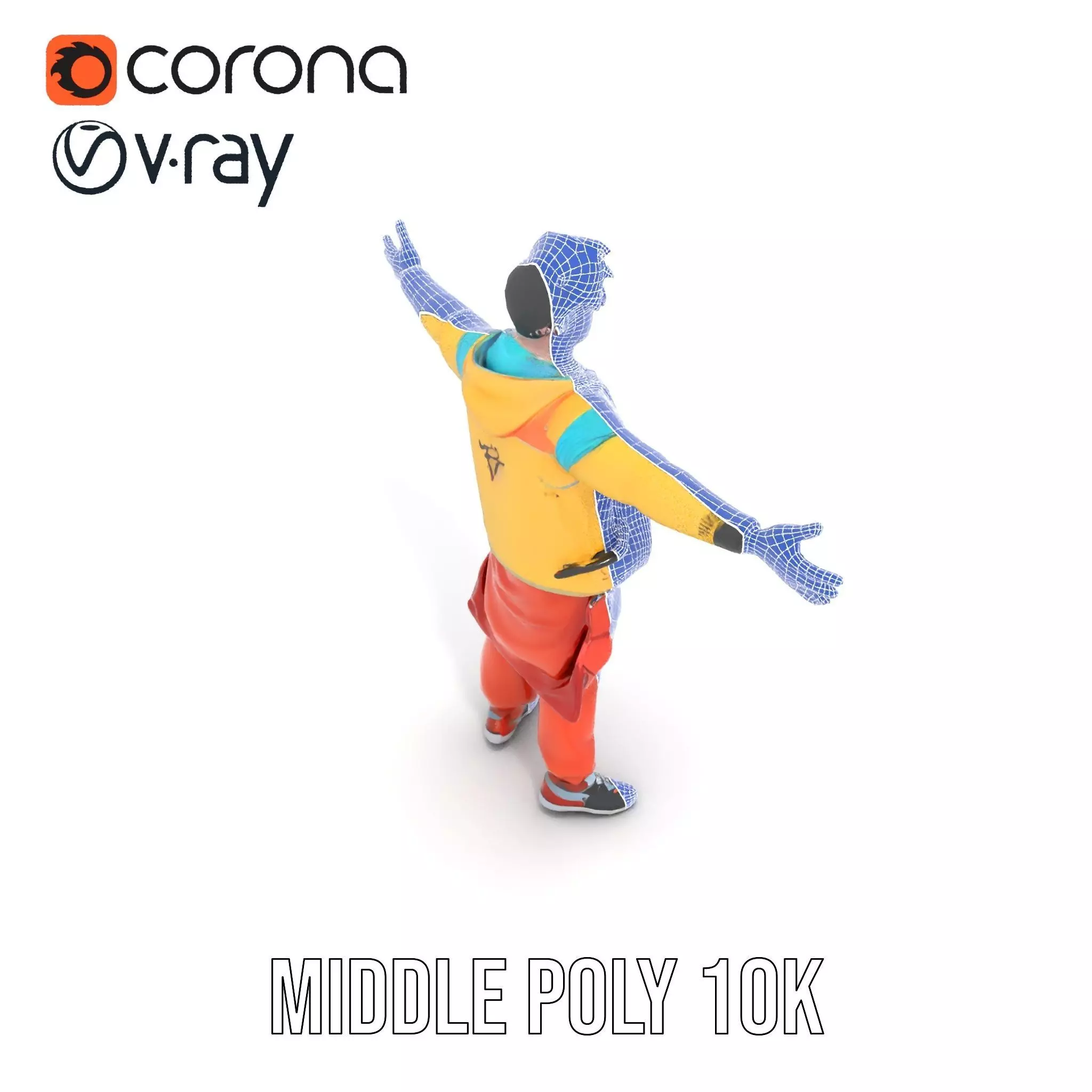 Colorful Urban Outfit model pack Low-poly 3D model_28