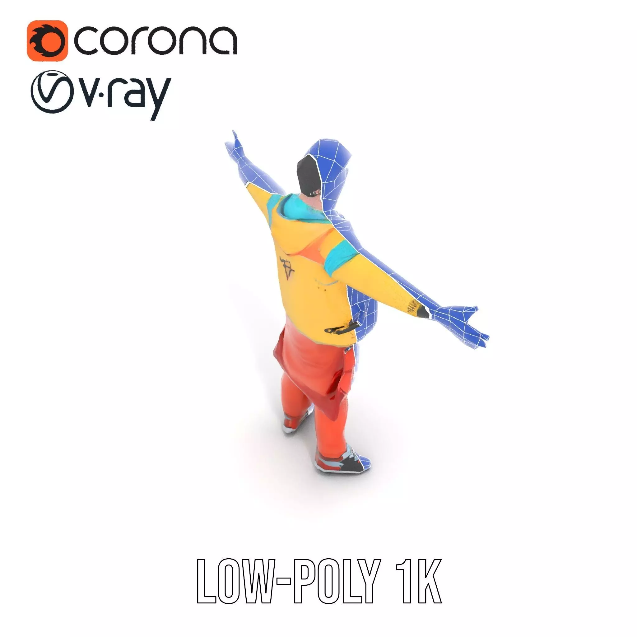 Colorful Urban Outfit model pack Low-poly 3D model_32