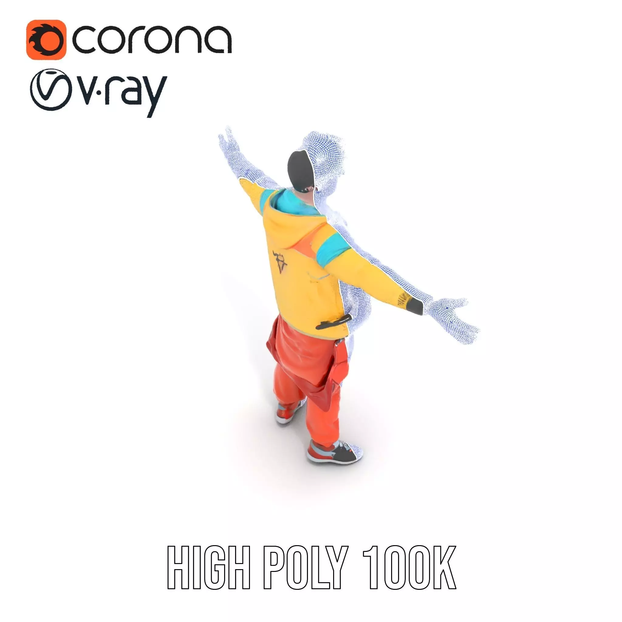 Colorful Urban Outfit model pack Low-poly 3D model_24