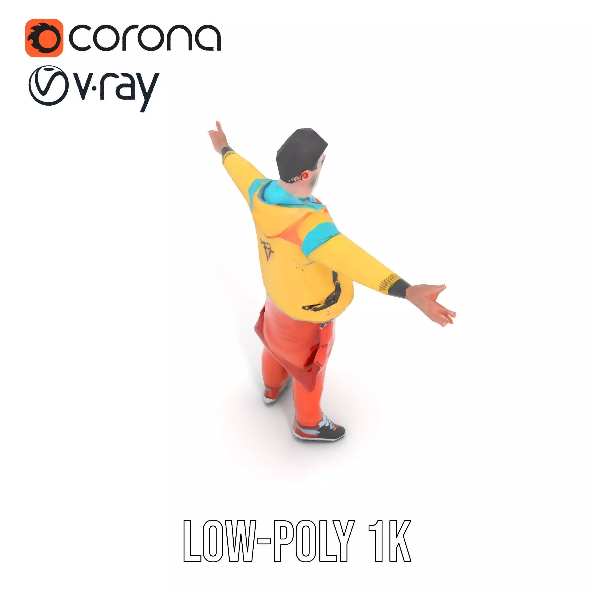 Colorful Urban Outfit model pack Low-poly 3D model_9
