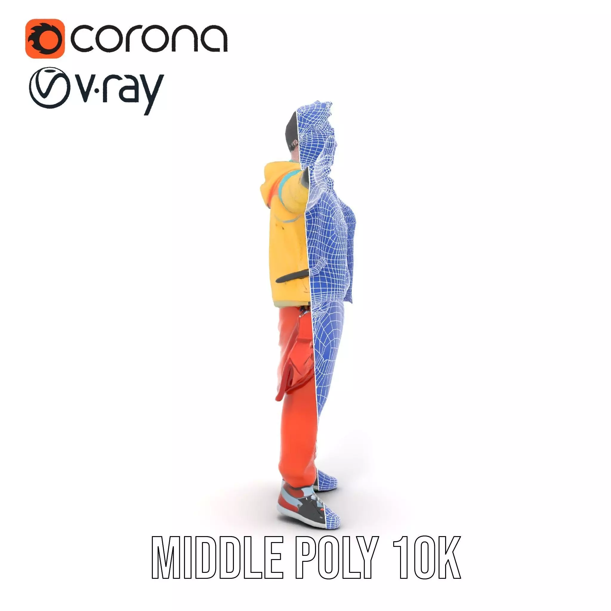 Colorful Urban Outfit model pack Low-poly 3D model_19