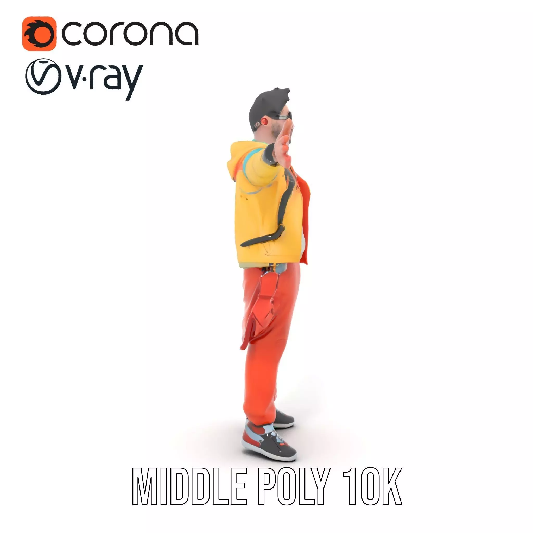 Colorful Urban Outfit model pack Low-poly 3D model_22