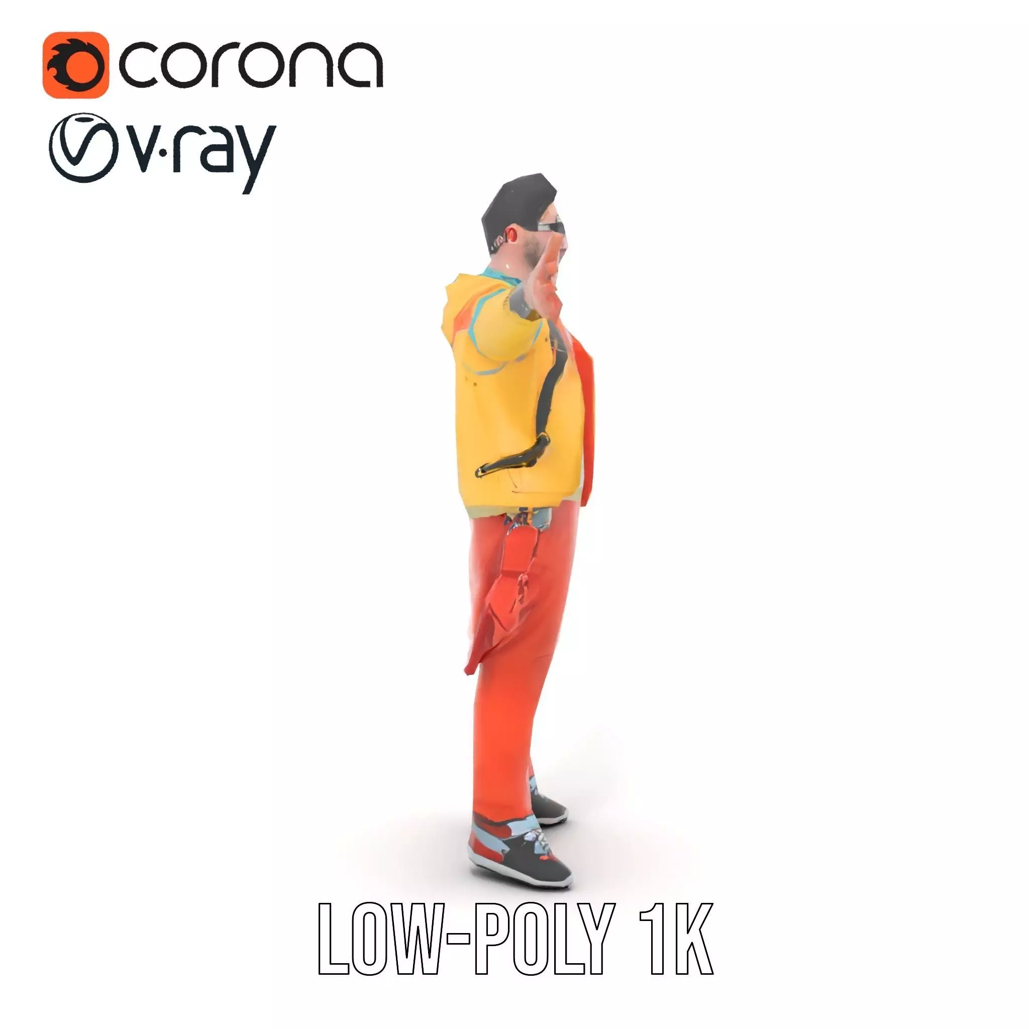 Colorful Urban Outfit model pack Low-poly 3D model_17
