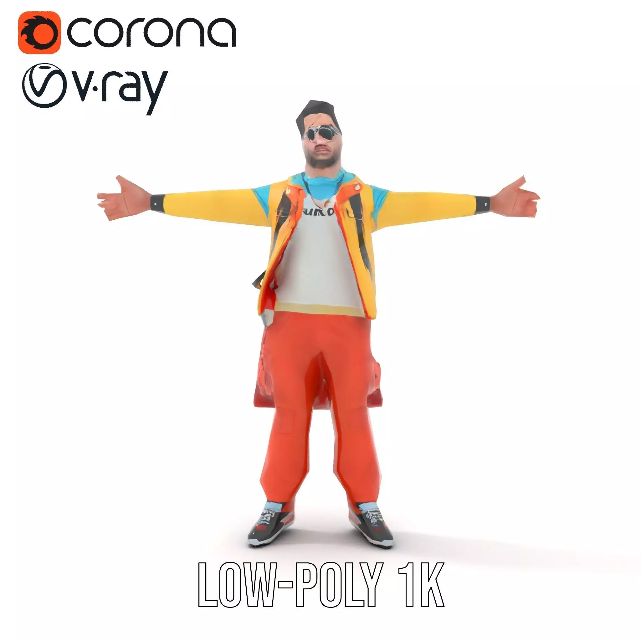 Colorful Urban Outfit model pack Low-poly 3D model_11