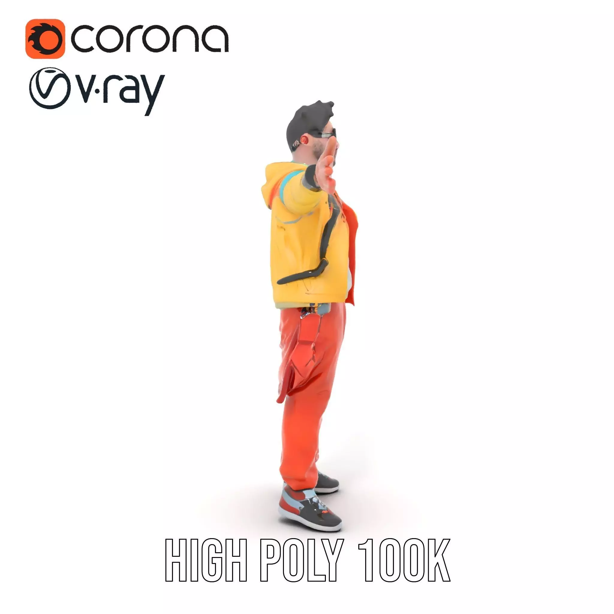 Colorful Urban Outfit model pack Low-poly 3D model_21