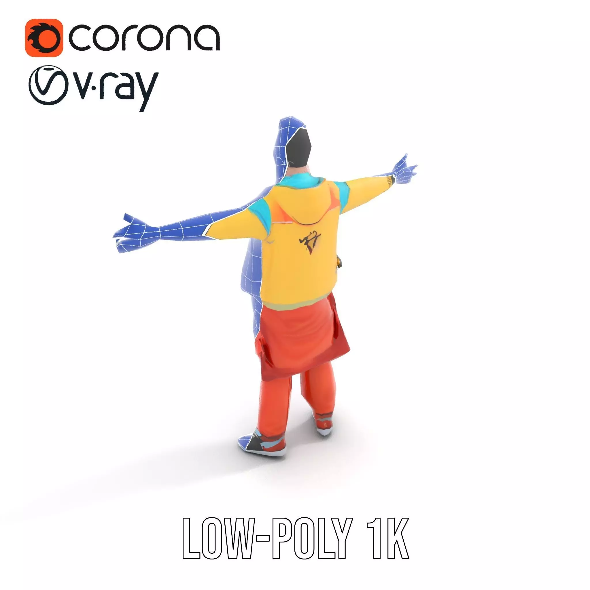 Colorful Urban Outfit model pack Low-poly 3D model_14
