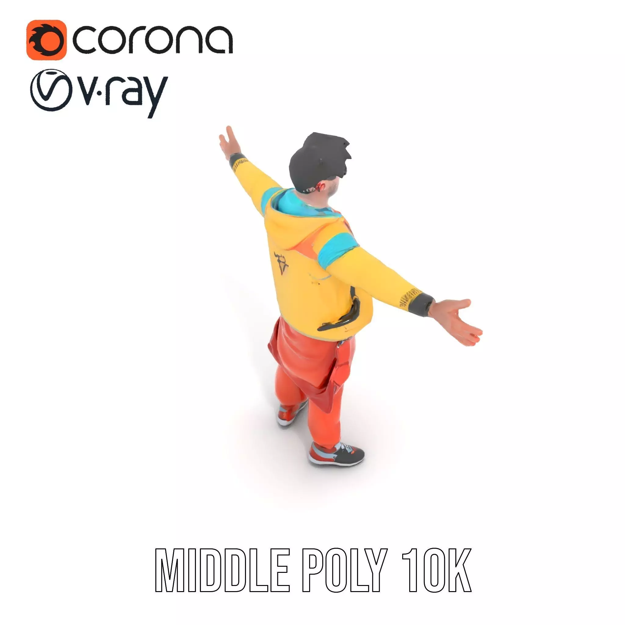 Colorful Urban Outfit model pack Low-poly 3D model_6