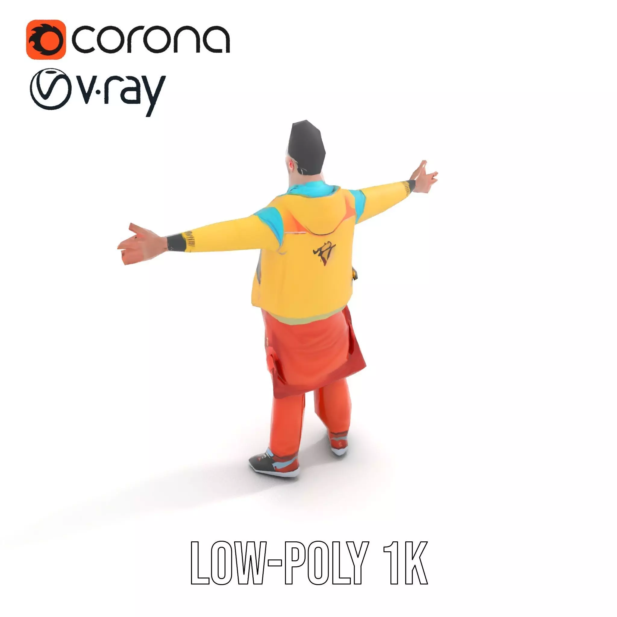 Colorful Urban Outfit model pack Low-poly 3D model_8