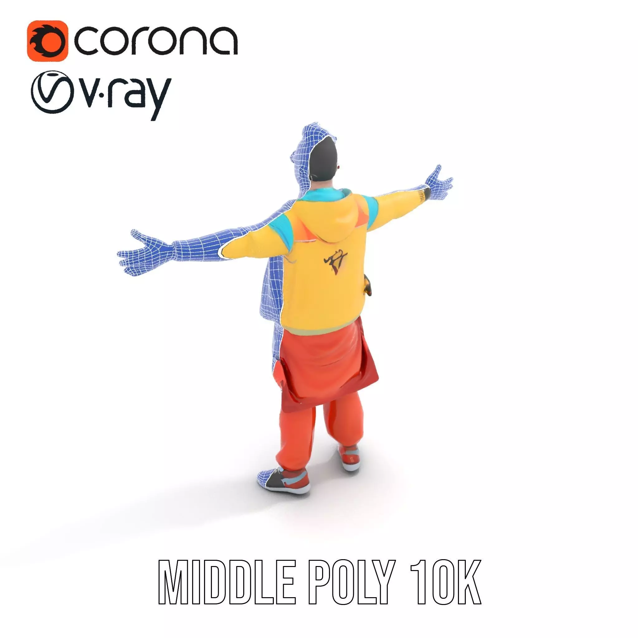 Colorful Urban Outfit model pack Low-poly 3D model_31