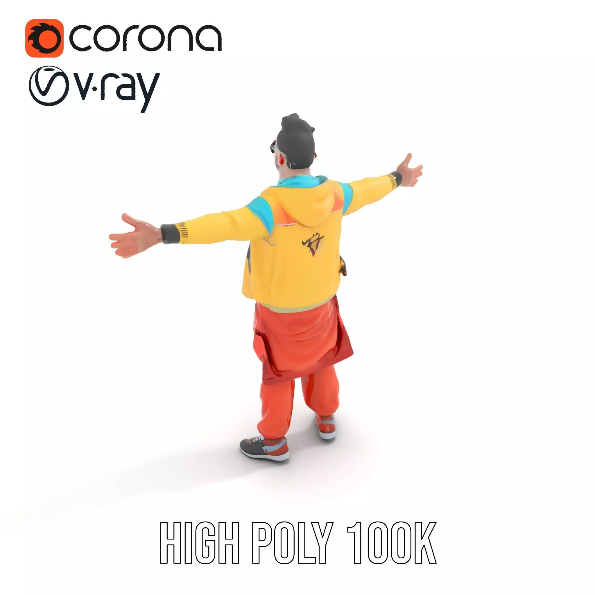 Colorful Urban Outfit model pack Low-poly 3D model_12