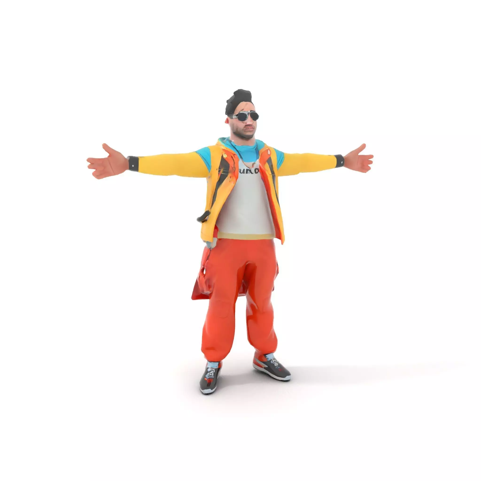 Colorful Urban Outfit model pack Low-poly 3D model_7